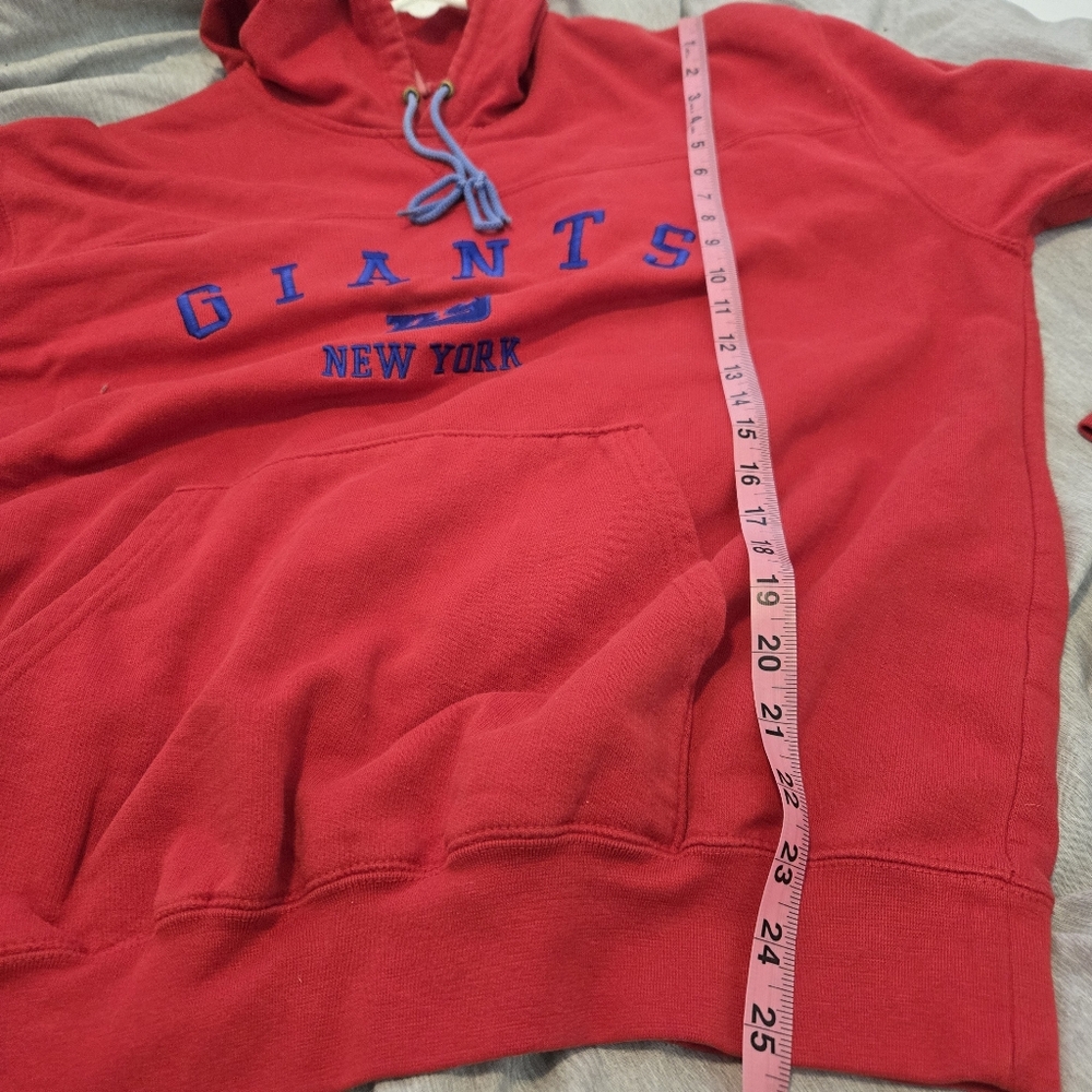 NFL Giants Red Sweatshirt Hoodie Size Large - Picture 4 of 6
